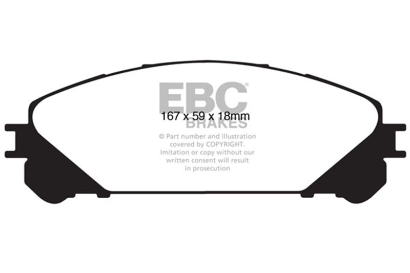 EBC 10+ Lexus RX350 3.5 (Japan) Greenstuff Front Brake Pads DP61837