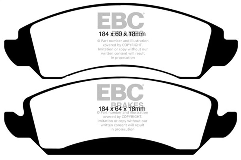 EBC 09-14 Cadillac Escalade 6.0 Hybrid Ultimax2 Front Brake Pads UD1363