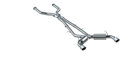 MBRP S4400304 16-22 Infiniti Q50 3.0L FWD/AWD 3in Cat Back w/ 4.5in OD Tips - T304 - #S4400304