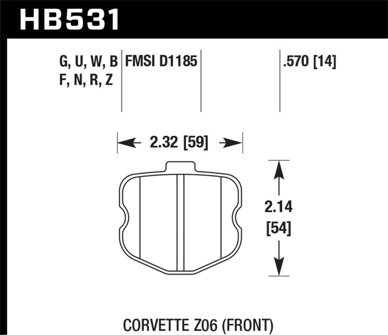 Hawk Performance HB531Z.570 Performance Ceramic Street Brake Pads