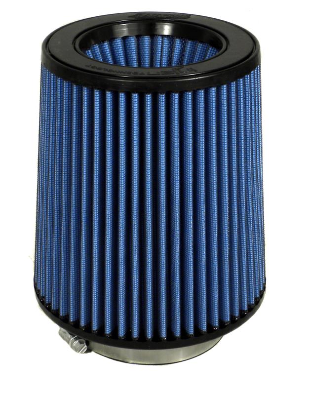Injen Nanofiber Dry Air Filter - 4in Flange Dia / 6 1/2in Base / 7in Tall / 5 3/8in Top - #X-1026-BB