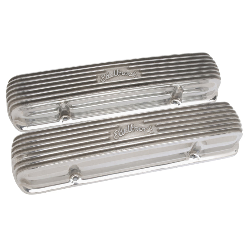 Edelbrock 4130 Valve Cover Classic Series Pontiac 1962-1979 301-455 CI V8 Polished