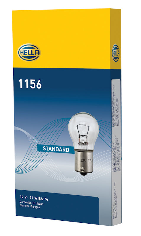 HELLA 1156 12V 27W BA15s S8 Bulb Pack of 10