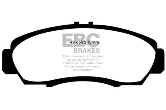 EBC 01-03 Acura CL 3.2 Ultimax2 Front Brake Pads UD787