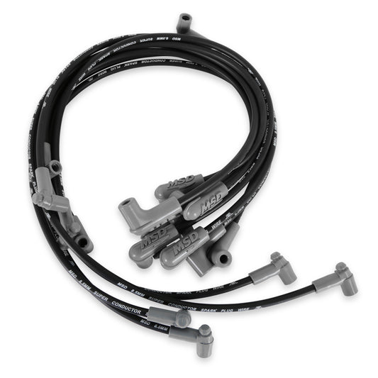MSD 31543 8.5mm Super Conductor Wire set for SBC Sprintcar, Close Fit, in Black