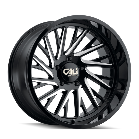 Cali Off-Road Purge 9114 22x12 6x139.7 -51mm Gloss Black Milled Wheel 9114-22283BM