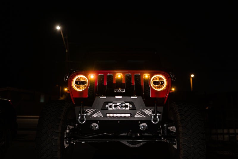 DV8 Offroad 2018+ Jeep JL Grill Amber Marker Lights - #GRJL-02
