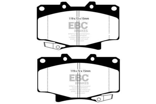 EBC 96-97 Lexus LX450 4.5 Yellowstuff Front Brake Pads DP4992R