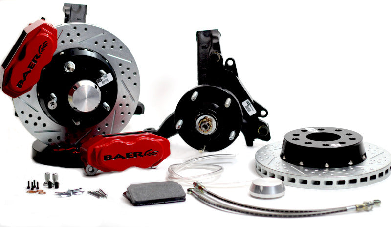 Baer Brakes 73-76 Buick Century STD Studs 11in SS4+ Front SDZ Brake Kit - Hugger Orange — 70-81 F-Body & 75-79 X-Body Cars (Comes Assembled on Stock Height Spindles)