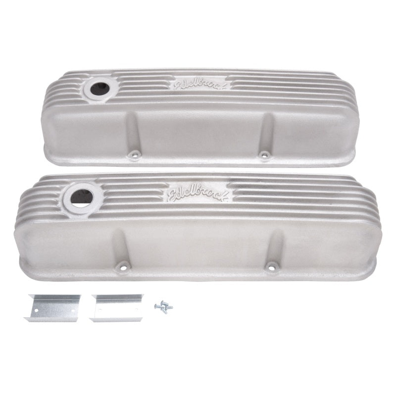 Edelbrock 41629 Valve Cover Classic Series Ford 1958-1976 FE V8 Satin