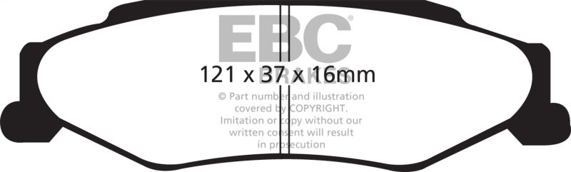 EBC Racing 01-13 Chevrolet Corvette C5/C6 5.7L/6.0L/6.2L Rear SR-11 Sintered Race Brake Pads DP81160.16SR11