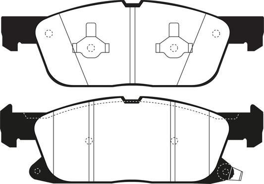 EBC 2016+ Lincoln Continental (10th Gen) 2.7L Twin Turbo Yellowstuff Front Brake Pads DP43072R