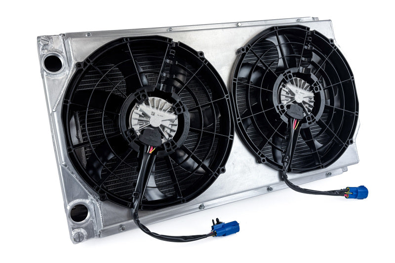 CSF 8374 Motorsport Radiator with Shroud - 14in SPAL Brushless Fans - Harnesses