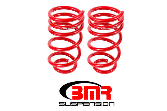 BMR 2010-2015 5th Gen Camaro V8 Rear Lowering Springs (1.0in Drop) - Red