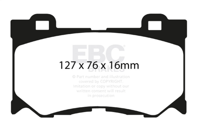 EBC 08-13 Infiniti FX50 5.0 Yellowstuff Front Brake Pads DP41823R