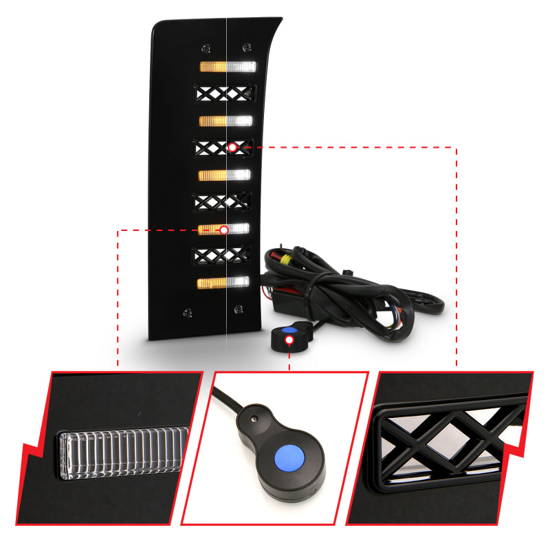ANZO 22-26 Toyota Tundra (w/Factory LED Refl. & OE Bumper) Z-Series Full LED DRL Vent Lights - Pair
