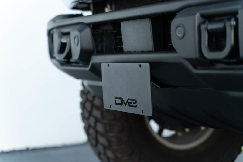 DV8 Offroad 21-23 Ford Bronco Capable Bumper Front License Plate Mount - #LPBR-04