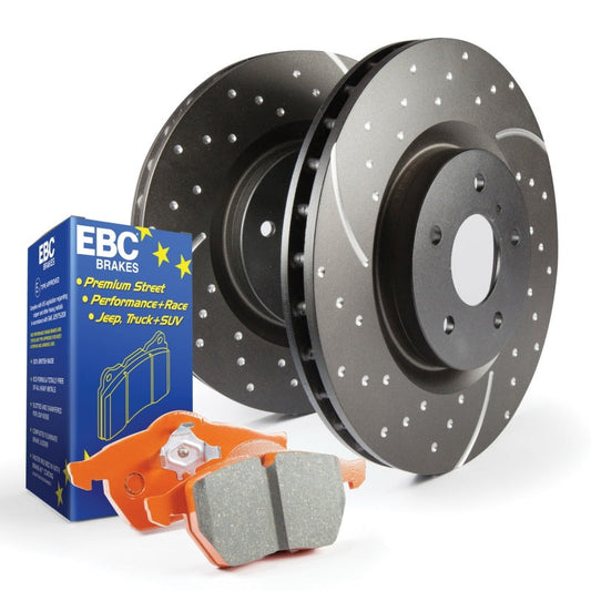 EBC 19-25 Ram S8 Rear Brake Kit Orangestuff Pads GD Sport Rotors S8KR1264 (image of S8KR1074)