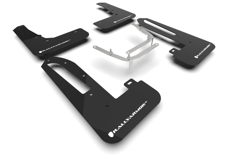 Rally Armor UR Mud Flaps - 2023-2025 Honda Civic - Black/White Logo - #MF97-UR-BLK-WH