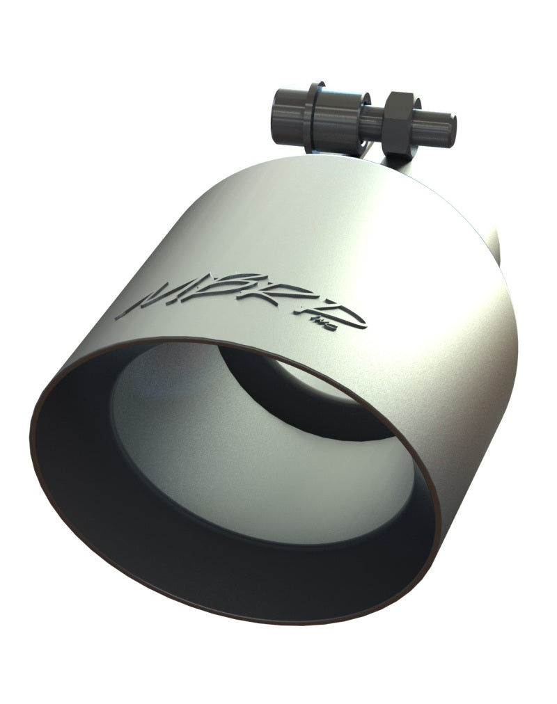 MBRP T5123 Universal Tip 4in O.D. Dual Wall Angled 2.5in inlet 8in length T304 - #T5123