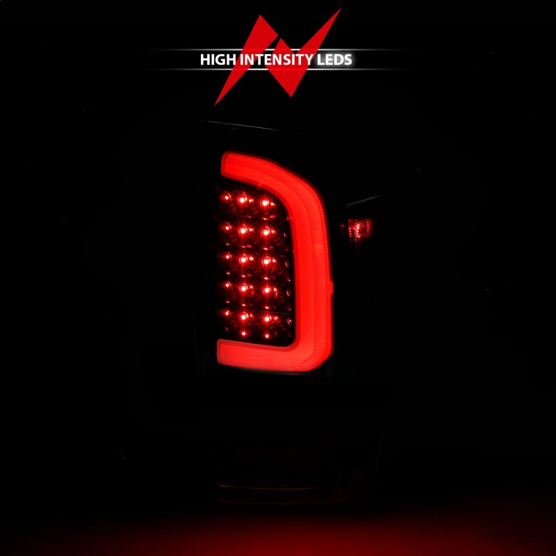 ANZO 16-23 Toyota Tacoma LED Tail Lights - w/ Light Bar Sequential Black Housing & Smoke Lens