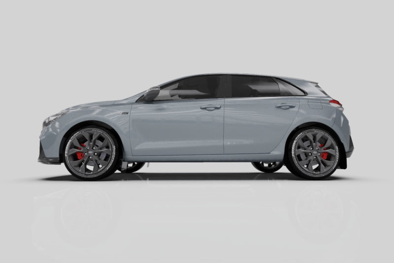 Rally Armor UR Mud Flaps - 2019-2020 Hyundai Elantra GT - Black/Red Logo - #MF59-UR-BLK/RD