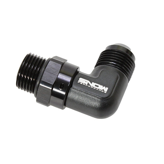 Snow Performance SNF-60119 -10 ORB to -10AN 90 Degree Swivel Fitting (Black)