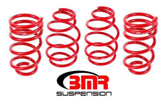 BMR 2010-2015 5th Gen Camaro V8 Lowering Spring Kit (Set Of 4) (1.0in Drop) - Red
