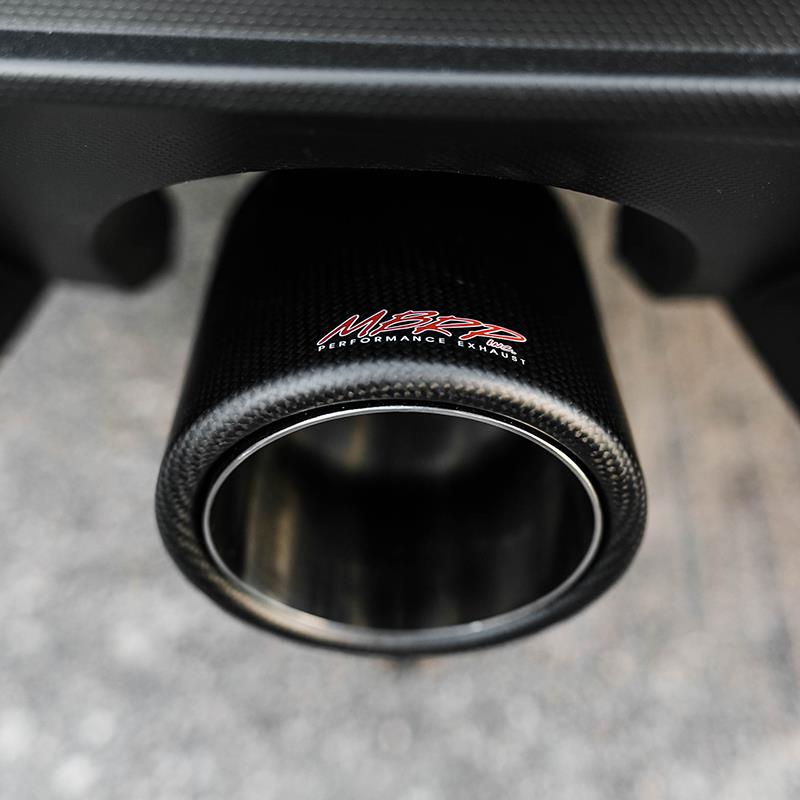 MBRP T5151CF Universal Exhaust Tip - 4.5" O.D., 3" Inlet, 7.7" Length, Dual Wall, Angle Cut, Carbon Fiber | Carbon Fiber