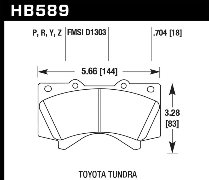 Hawk Performance HB589Z.704 Performance Ceramic Street Brake Pads