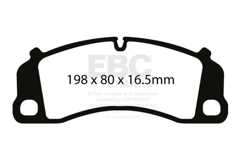 EBC Racing 13-15 Porsche 911 (991) (Cast Iron Rotor Only) 3.8L GT3 RP-X Front Brake Pads DP82206RPX