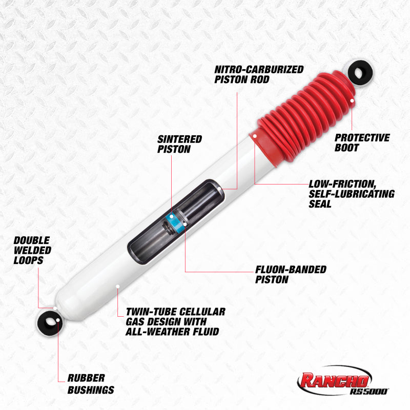 Rancho 10-17 Jeep Wrangler Front RS5000 Steering Stabilizer - #RS5418