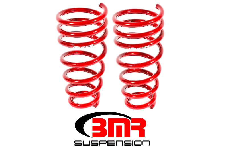BMR 2010-2015 5th Gen Camaro V6 Rear Lowering Springs - Red