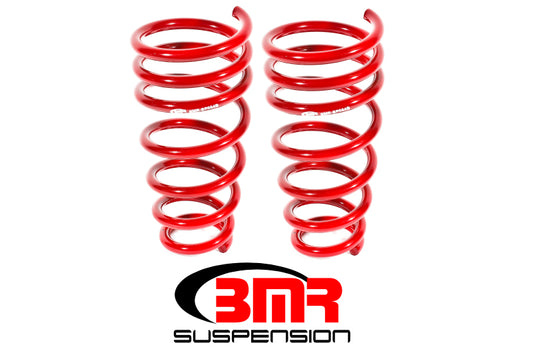 BMR 2010-2015 5th Gen Camaro V6 Rear Lowering Springs - Red