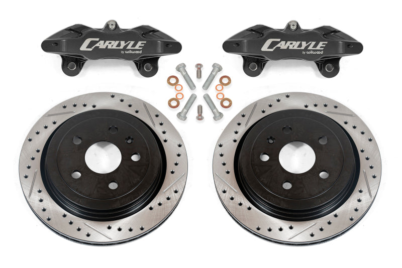 BMR 1997-2004 Chevrolet Corvette C5 Brake Kit For 15in Conversion Drilled & Slotted Rotors Black Caliper