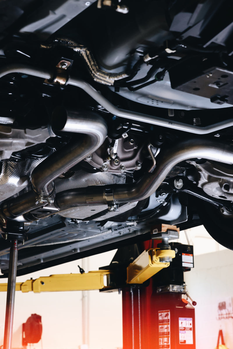 MBRP Mustang 3in Cat-Back Exhaust w/ Quad Carbon Fiber SS Tips - T304