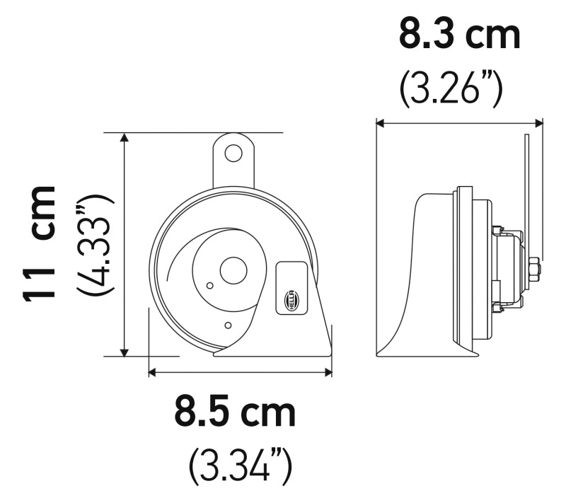 HELLA 007424801 Twin Trumpet Horn Kit 12V 400/500Hz