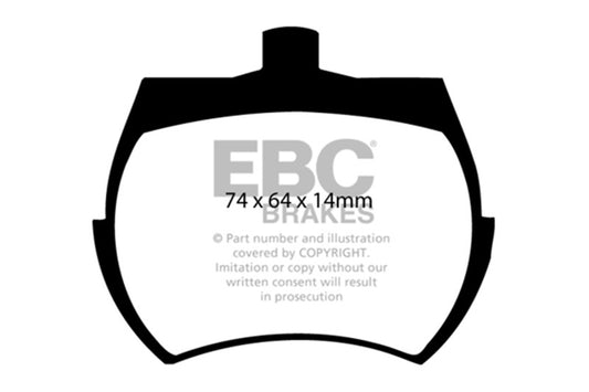 EBC 84-92 Austin Mini 1.0L Yellowstuff Front Brake Pads DP4127R