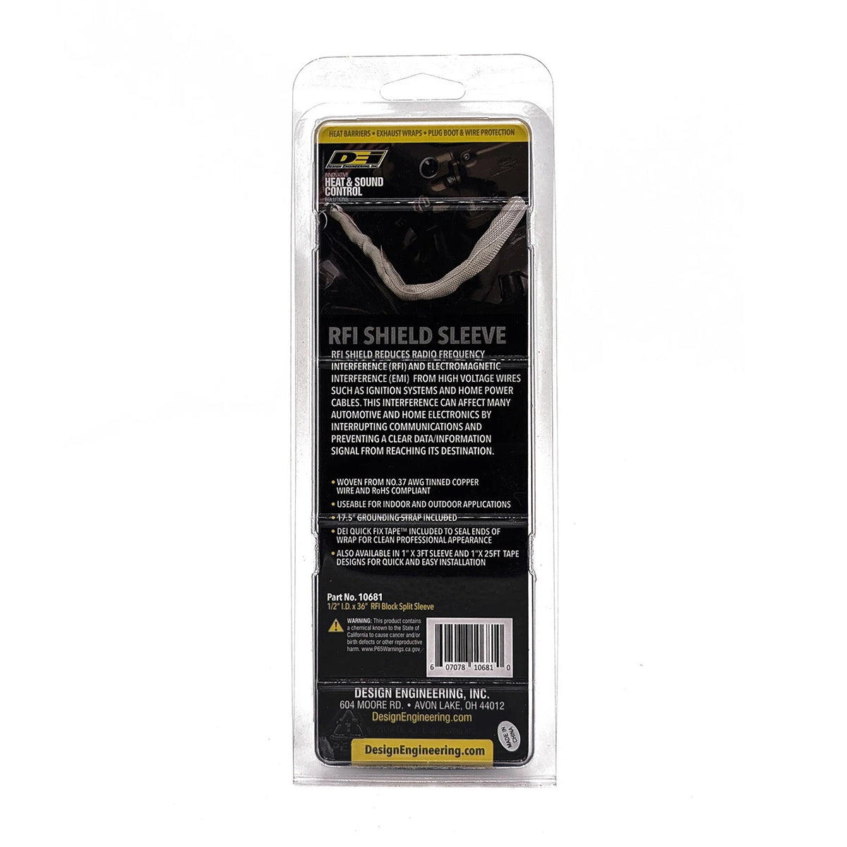 DEI RFI Shield Split Sleeve - 1/2in x 3ft