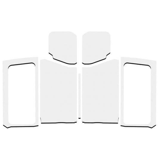 DEI for 2018-2023 Jeep Wrangler JL 2-Door Boom Mat Complete Headliner Kit - 7 Piece - White