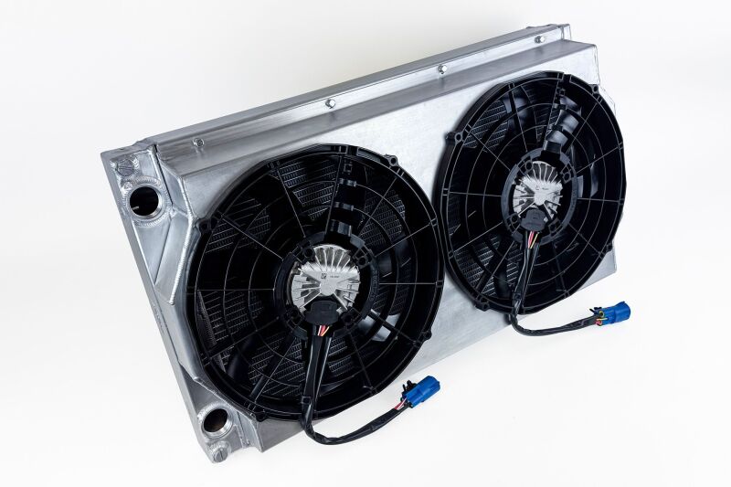 CSF 8374 Motorsport Radiator with Shroud - 14in SPAL Brushless Fans - Harnesses