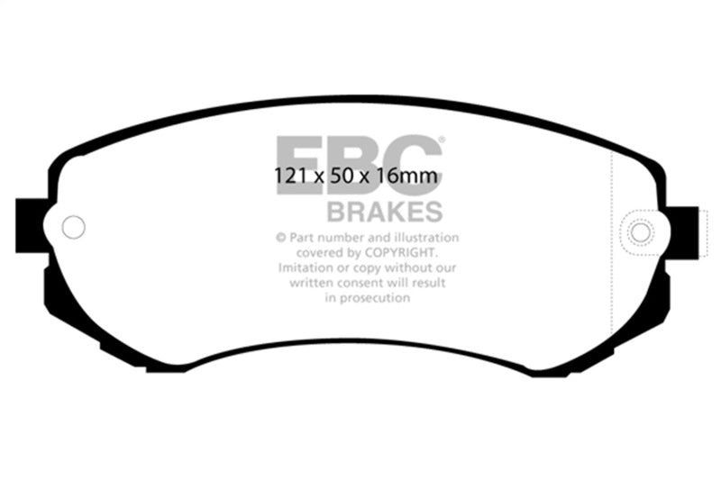 EBC 89-94 Nissan Skyline (R32) 1.8 Yellowstuff Front Brake Pads DP41279R