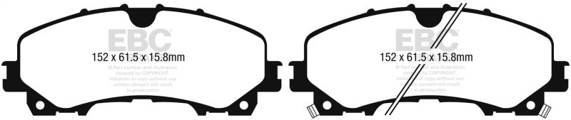 EBC 13+ Infiniti Q50 3.7 Yellowstuff Front Brake Pads DP43036R