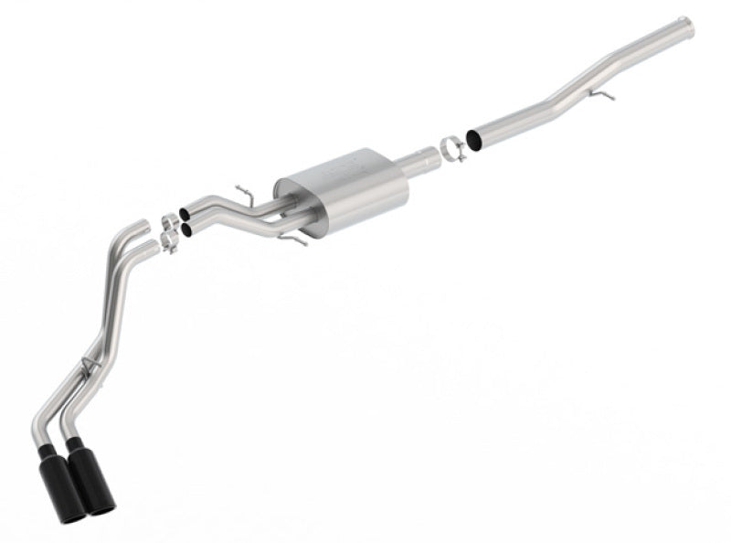 Borla 140577BC Cat-Back Exhaust System ATAK with Black Chrome Tips for 2014-2018 Chevrolet Silverado 1500 / GMC Sierra 1500