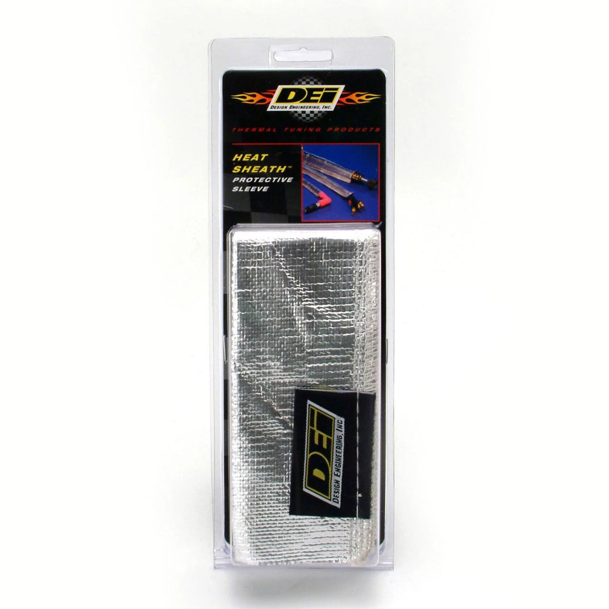 DEI Heat Sheath 1-1/4in I.D. x 3ft - Aluminized Sleeving - Sewn Edge
