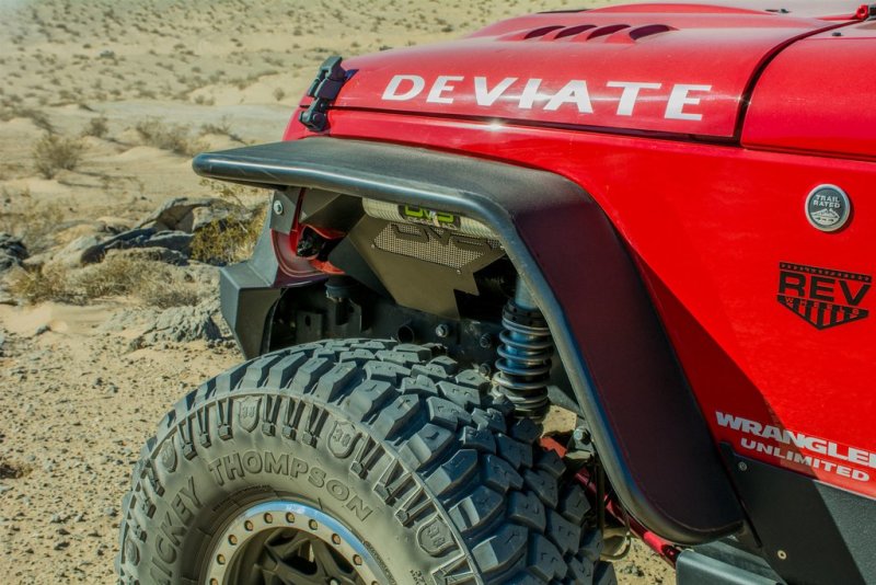 DV8 Offroad 07-18 Jeep Wrangler JK Front & Rear Flat Tube Fenders - #FENDB-02