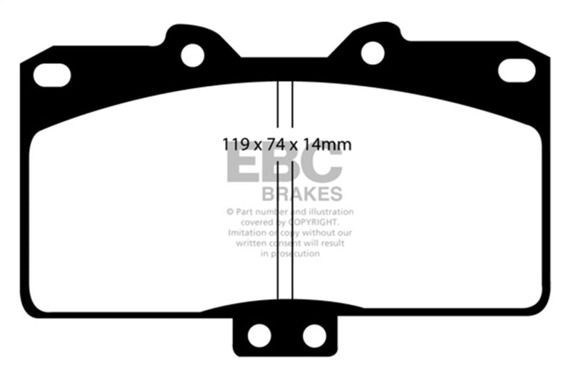 EBC 91-93 Dodge Stealth 3.0 4WD Yellowstuff Front Brake Pads DP41097R