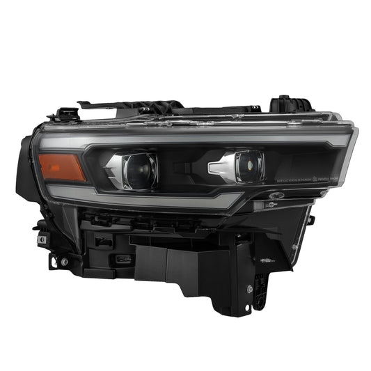 AlphaRex 880907 25-26 Dodge Ram 1500 Luxx LED Projector Headlights -Black w/Activation Light/ Sequential Signal/Switchback DRL