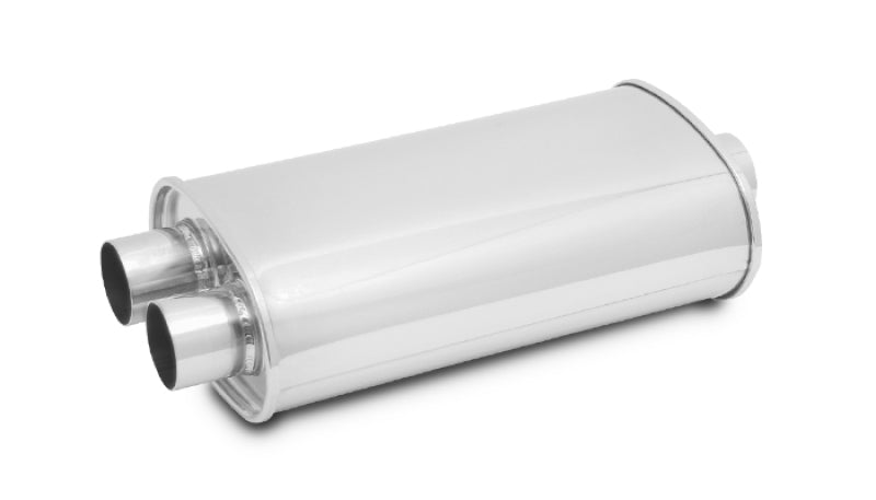 Vibrant StreetPower Oval Muffler 5in x 9in x 15in - 3in inlet/Dual Outlet
