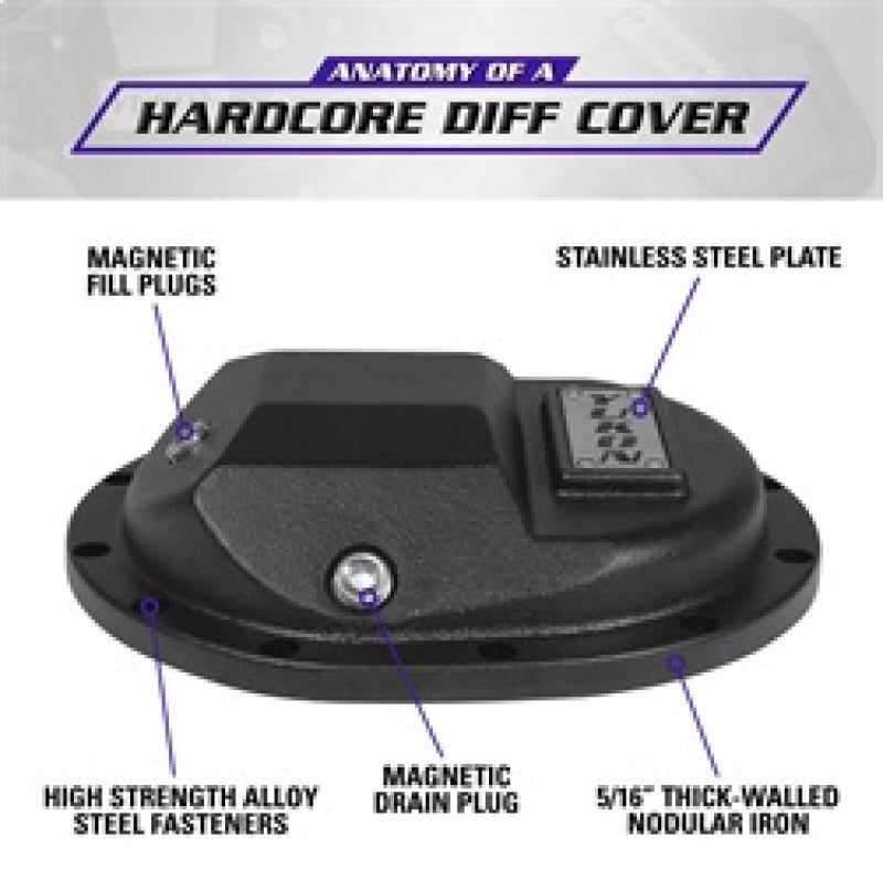 Yukon Gear & Axle YHCC-GM9.5-12B Hardcore Diff Cover for GM 9.5in & 9.76in Rear